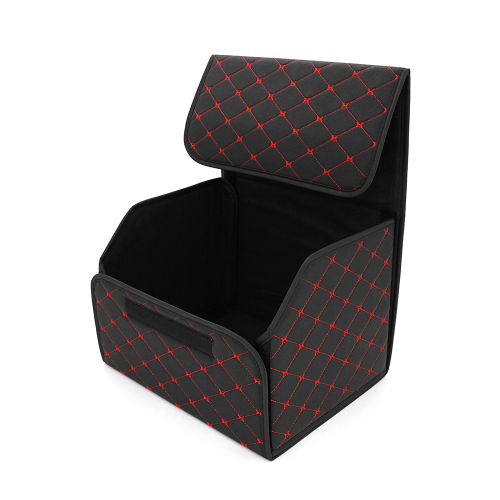 Складаний шкіряний автомобільний органайзер 400*320*300, Black-Red