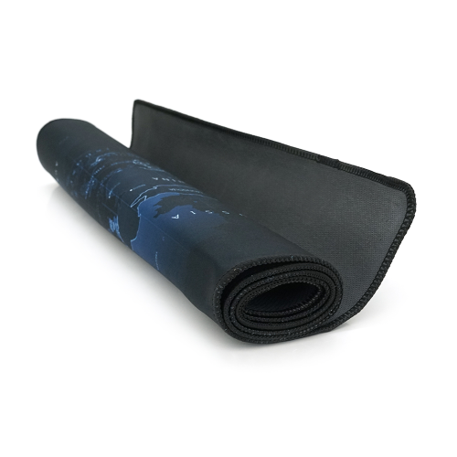 Килимок 400*900 тканинний Карта світу з боковою прошивкою, товщина 2 мм, колір Black, OEM