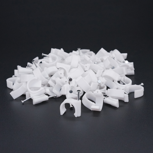 Скоби 20мм для кріплення кабелю (100 шт / уп) білі