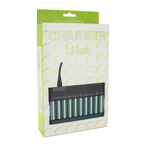 Зарядний пристрій універсальний MS-10810A, 10 каналів LED інд., підтримує Li-ion AA (R6), ААA (R03), 16340,18650