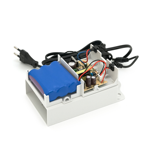 Імпульсний UPS із вбудованим АКБ Mini Outer UPS1202, 12V 2А; акб Lithium 0,6А; Plastic Box IP40; В130 / Ш80 / Г33мм; кріплення