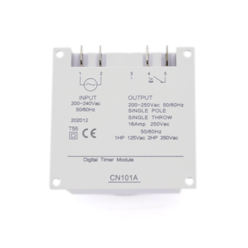 Реле часу CN101A з індикацією затримки часу, для підключення на DIN рейку до 16А, 220V