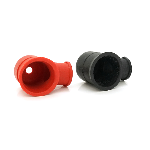 Набір захисних ковпачків червоний+чорний для АКБ під болт, ціна за пару 30mm*20mm*22mm