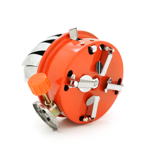 Туристичний газовий пальник K-203 з п&apos;єзопідпалом та захистом від вітру під газові балони бутан, Box