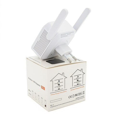 Підсилювач WiFi сигналу з 2-ма вбудованими антенами LV-WR35, живлення 220V, 300Mbps, IEEE 802.11b / g / n, 2.4-2.4835GHz, BOX