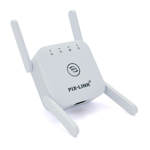 Підсилювач WiFi сигналу з 4-ма вбудованими антенами LV-WR24Q, живлення 220V, 300Mbps, IEEE 802.11b / g / n, 2.4-2.4835GHz, BOX