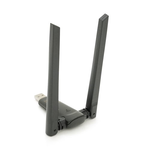 Бездротовий мережний адаптер Wi-Fi-USB Merlion LV-UAC21, RTL8811CU, з 2-ма антенами 10см, 802.11 a / b / g / n, 600MB, 2.4 GHz, Blister Q50