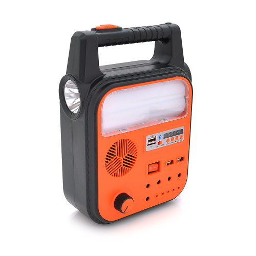 Переносний ліхтарик RT902BT/Solar/Радио/Bluetooth колонка Black/Orange