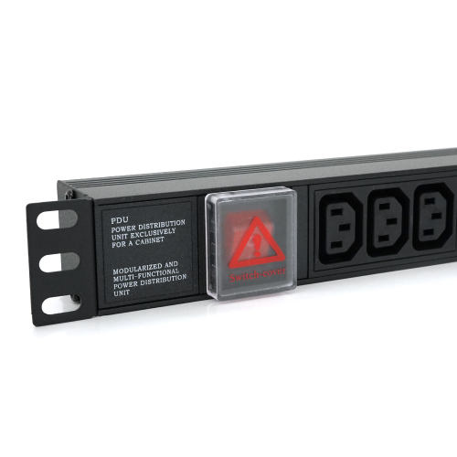 Подовжувач на 9 розеток С13 з вимикачем, 220В, тип, 1U 19&amp;quot;, металевий корпус, без кабелю