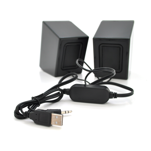 Колонки 2.0 Hotmai FT-200 USB+3.5mm, 2x3W, 20Hz-18KHz, з регулятором гучності, Black, BOX, Q24