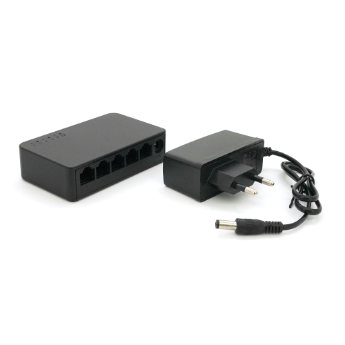 Комутатор Merlion MG1005 5 портів Ethernet 10 / 100 / 1000 Мбіт / сек. пластик DC 5V. Блок живлення у комплекті