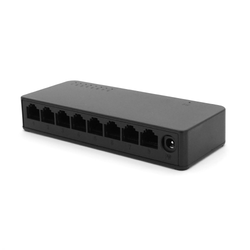 Комутатор Merlion MG1008 8 портів Ethernet 10 / 100 / 1000 Мбіт / сек. пластик DC 5V. Блок живлення у комплекті