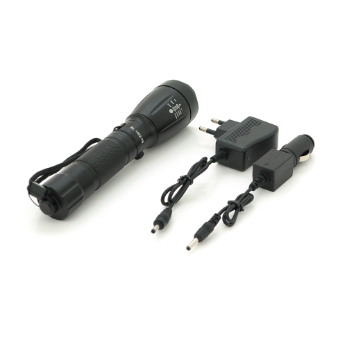 Ліхтарик Bailong BL-1892, Zoom, 3 режими, алюміній, Bailong Li-ion 18650, АЗУ, СЗУ, BOX