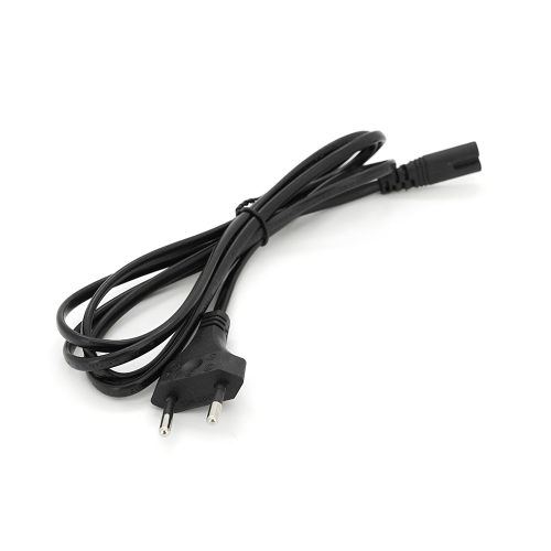 Кабель живлення 1.8m, 0.75mm, PC-184 / 2 CEE7 / 16-C7-1CM8155 2 pin (для побутової техніки), Black, OEM, МЕДЬ!!!
