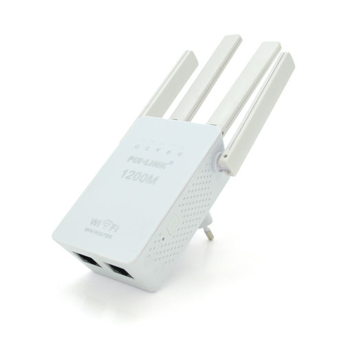 Підсилювач WiFi сигналу з 4-ма антенами LV-WR02EQ, живлення 220V, 300Mbps, IEEE 802.11b / g / n, 2.4-2.4835GHz, BOX