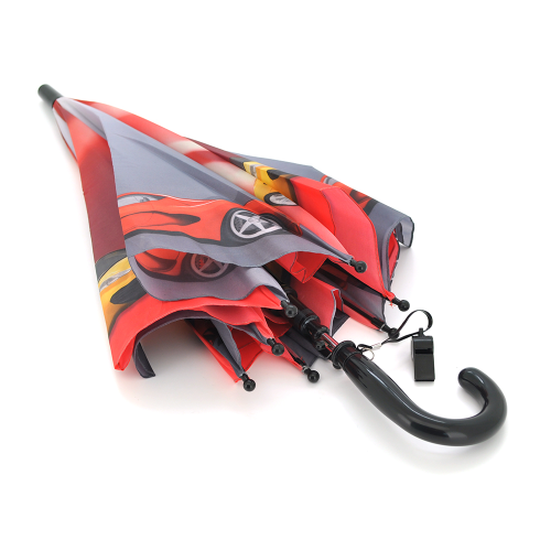 Парасолька дитяча Cars автоматична, D-100см, захист від сонця, UV (99%), захист від дощу, каркас - Al+Fe, Gray / Red