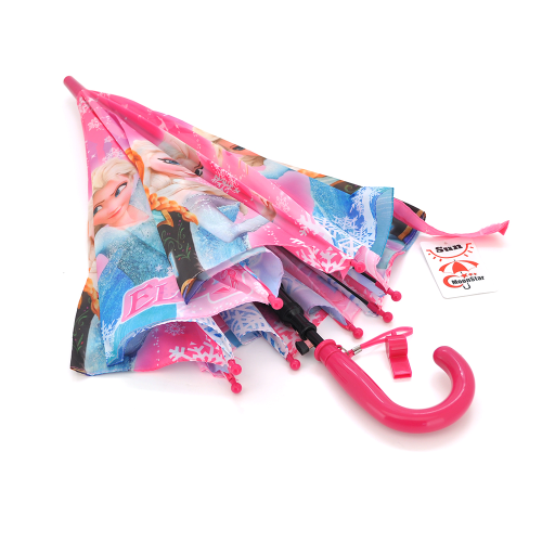 Парасолька дитяча Frozen автоматична, D-100см, захист від сонця, UV (99%), захист від дощу, каркас - Al+Fe, Pink