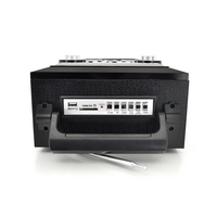 Радіоприймач NewKanon KN-61REC, LED, 6W, AM / FM радіо, Входи microSD, USB, живлення від 220+АКБ+2*LR20, корпус пластмас, Black / Red, BOX