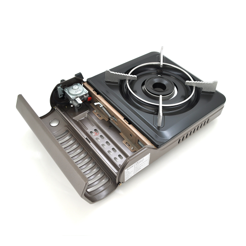 Портативна газова плита Aorcamp CK-505, під газові балони бутан та пропан-бутан, Black, Case
