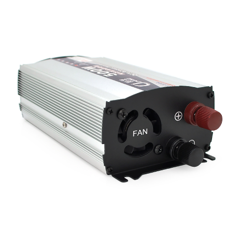 Інвертор напруги CJ-500Q (DC:250W), 12 / 220V з апроксимованою синусоїдою, 1 універсальна розетка, крокодили, BOX