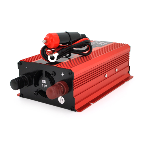 Інвертор напруги Voltronic, 1200W(600W), 12 / 220V, з апроксимованою синусоїдою, 1 універсальна розетка, 1 USB, крокодили, BOX