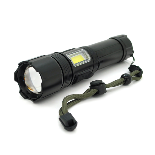 Ліхтар ручний Voltronic XHP70-XST1821, 1LED Cree XHP50.2, 19W, бічний світлодіод, 7 режими, ZOOM,18650 / ААА / 2600mah, Black, IP40, кабель USB-micro, 170х42х32м