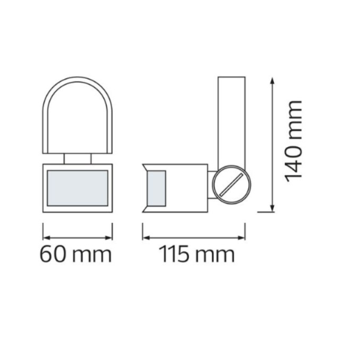 Датчик руху + сутінковий 1000W 220-240V IP44 180 градусів. 140x115x60мм чорний