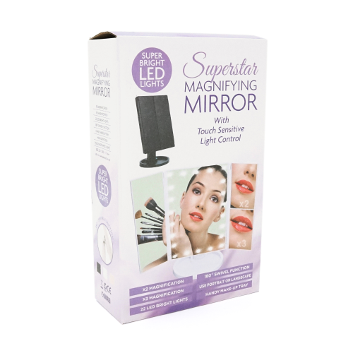 Дзеркало для макіяжу з LED підсвічуванням Magic Makeup Mirror, White