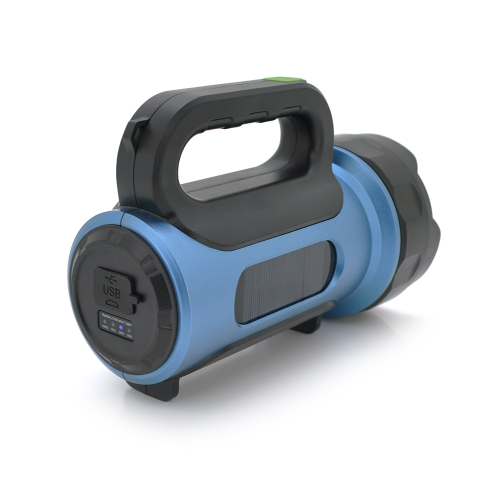 Ліхтар переносний T93+Solar, 3+4 режими, вбудований акум, корпус міцний пластмас, USB кабель, Box