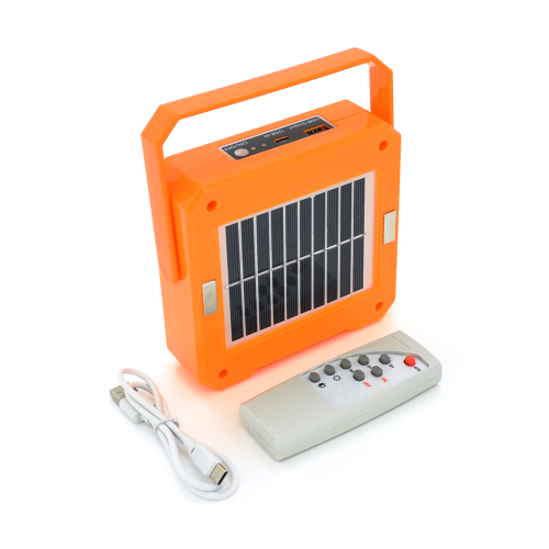 Ліхтар переносний RD-C096+Solar+пульт, 4 режими, вбудований акум, корпус міцний пластмас, магніт, USB кабель, Box