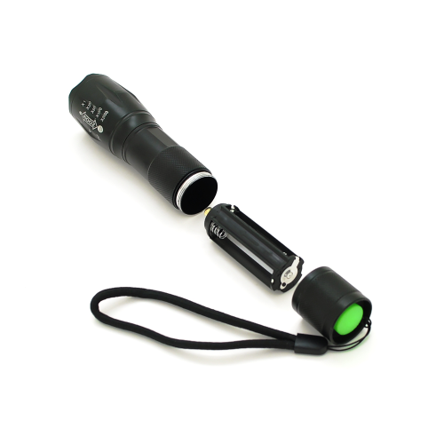 Ліхтарик ручний Bailong BL-A-5, Led-CREE Q5, Zoom, 4 реж., корпус-алюміній, водостійкий, ударостійкий, живлення 18650 (немає в комплекті), IP40, BOX