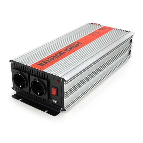 Інвертор напруги RITAR RSX-2500, 12V / 220V, 2500W з апроксимувати синусоїдою, 2xShuko, 1xUSB, клемні дроти, BOX, Q4