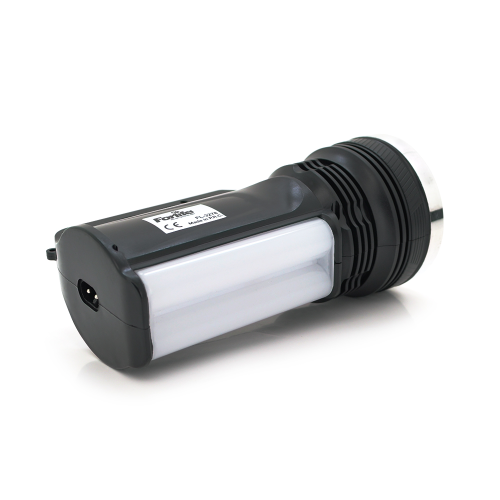 Ліхтар пошуковий ForLife FL-3276, 1LED+COB T6, 10W, 1+1 режим, 750mah, Black, IP40, кабель 220В+Solar, 170х80х100мм, BOX