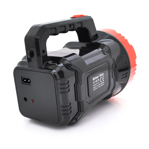Ліхтар пошуковий Silver Toss ST-6678, 1LED+14SMD T6, 10W, 1+1 режим, 6000mah, Black / Red, IP40, кабель 220В, 220х140х170мм, BOX