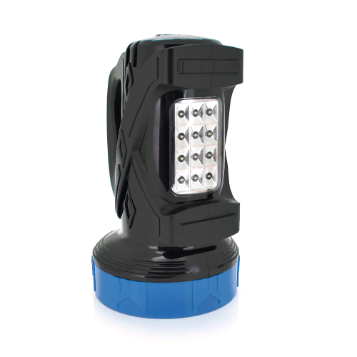 Ліхтар пошуковий Gold-Polise GP-625, 25+9LED T6, 10W, 1+1 режим, 1800mah, Black, IP40, кабель 220В, 200х120х140мм, BOX