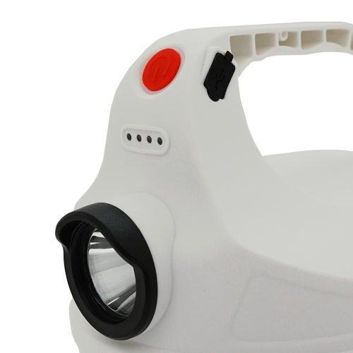 Ліхтарик для кемпінгу Panther PT-8806, 1+3 режими, корпус-пластик, ударостійкий, ip44, вбудований акум 6000mAh, USB кабель, White, BOX