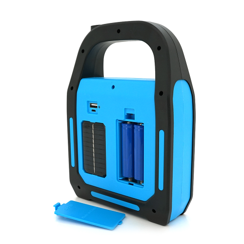 Переносний ліхтар ORION OR-9707B+Solar, COB+SMD LED, 3 режими роботи, заряд від 5V, USB вихід, батарея 2*18650, Box