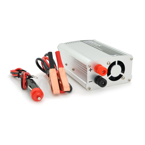 Інвертор напруги PI 500ВА(300Вт), 12 / 220V, approximated, 1 універсальна розетка, клем + крокодили+АЗУ