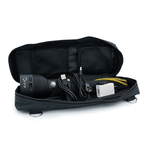 Ліхтар ручний WainLight HG66, 1LED Cree XHP50.2, 19W, 3x26650 / 8800mah, Black, IP68, кабель USB / Type-С, СЗУ(Азія) 320х72х36мм, Чохол, BOX