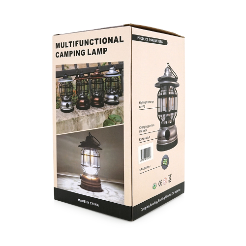 Лампа-ліхтар SW-1933T, 3LED, диммер, корпус-пластик, ударостійкий, USB кабель + Solar, акум 18650, Black, BOX