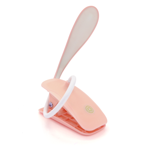 Гнучка настільна лампа-прищіпка SW-D812, 3 режими, 4,2V 300mAh. microUSB, 3 години роботи, 25см, 200гр, PINK, Box