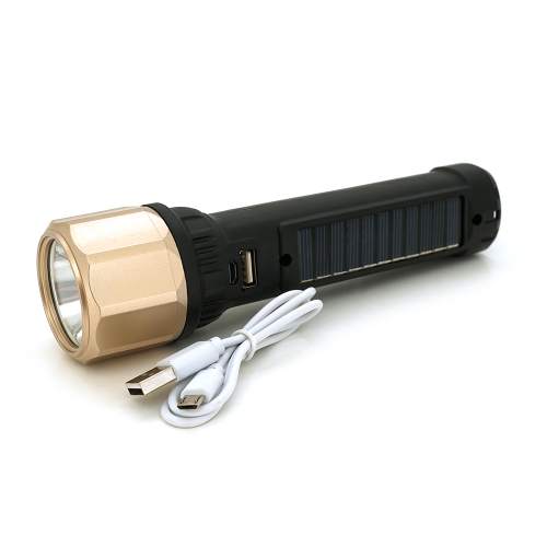 Ліхтар ручний ZHONGYONG ZY-2021, Solar, LED CreeXPE+COB, 2 режими+COB, microUSB, USB вихід, 175х50х32, IP40 , OEM