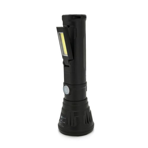 Ліхтарик ручний LATERNA JPL-2182A, 5W CREE Q5+COB, Zoom, 2+1 режим, вбудований акумулятор, IP40, 200х65х40. Blister