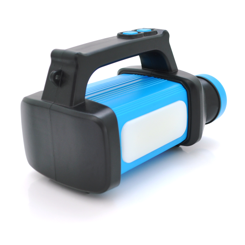 Ліхтар пошуковий SW-8802, 1LED+COB T6, 5W, 2+1+1 режим, 3600mAh, Black / Blue, IP40, USB кабель+4*LR06(немає в комплекті), 190х110х130мм, BOX