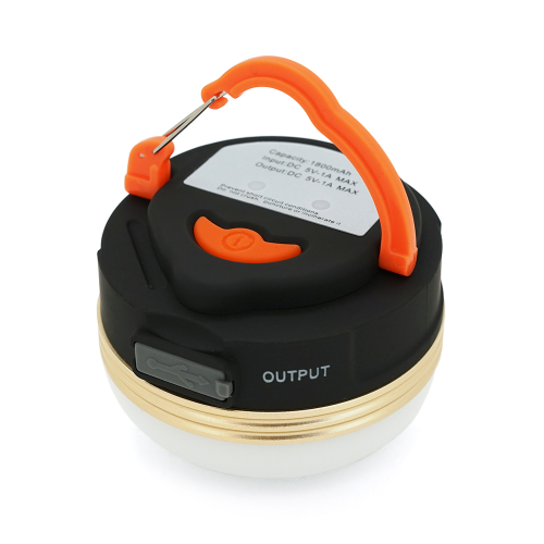 Ліхтарик для кемпінгу Voltronic Q5N, 3 режими, корпус-пластик, ударостійкий, ip44, вбудований акум 1800mAh, USB кабель, White / Black, BOX