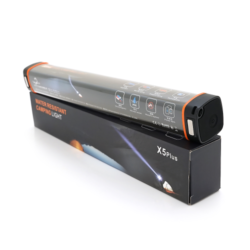 Лампа для кемпінгу X5 Plus, 5+1 режим, магніт, пластик, корпус-пластик, водостійкий, ip65, вбудований акумулятор 6000mAh, USB кабель, 6000K, BOX