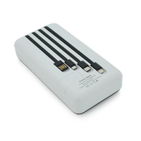 PowerBank Bix-30000mAh, Input:MicroUSB+Type-C, Output:4USB / Type-C / MicroUSB / Lightning, QC22.5W / PD20W, White
