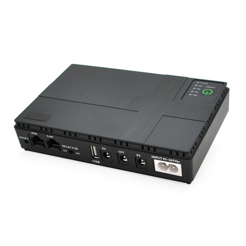 ДБЖ UPS-18W DC1018P для роутерів / комутаторів / PON / POE-430, 5 / / 9 / 12V, 1A, 10400MAh(4*2600MAh), Black, BOX