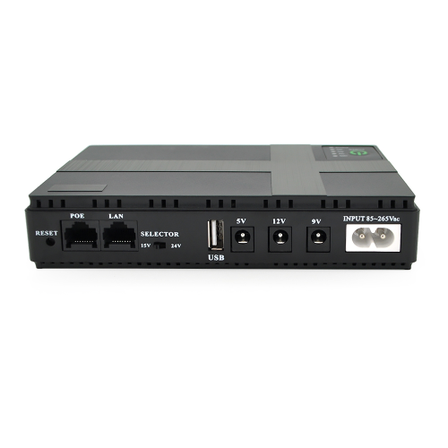 ДБЖ UPS-18W DC1018P для роутерів / комутаторів / PON / POE-430, 5 / / 9 / 12V, 1A, 10400MAh(4*2600MAh), Black, BOX
