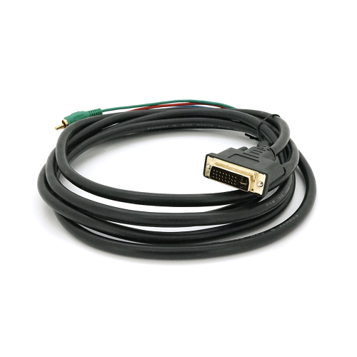 Кабель DVI (тато)-3RCA (тато), 3m, 2 ферит, Black, ОЕМ